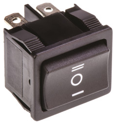 Przełącznik kołyskowy (Wł.)-wył.-(wł.) Nie 10 A DPDT Czarny TE Connectivity