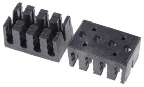 Uchwyt kablowy, l. otworów: 4, 40 x 25mm, Czarny, Nylon 66