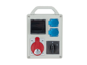 Rozdzielnica budowlana RB 4M gniazda 1x32A/5 2x250V 0-1 IP44 R-BOX240R B.1711RW PAWBOL