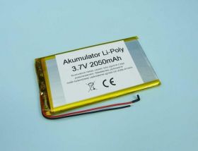 2050mAh 3,7V Li-PO 2-PIN 93x52x4,5mm