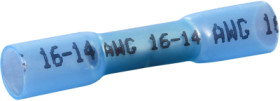 Butt connector kit with heat shrink insulation, 1.5-2.5 mm², AWG 16 to 14, blue, 37 mm, 22C466