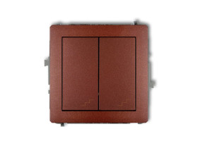 DECO Wyłącznik schodowy podwójny brązowy metalik 9DWP-33 KARLIK