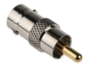 Adapter RF, 75, Męski RCA - żeński BNC, 250MHz