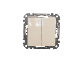 SEDNA DESIGN & ELEMENTS Wyłącznik podwójny świecznikowy beżowy SDD112105 SCHNEIDER ELECTRIC