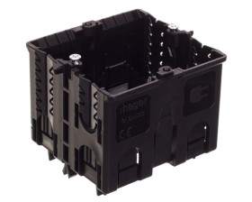 Puszka instalacyjna pojedyncza do montażu w profilach typu C pełna czarna GLS5500