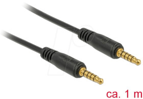 85696 Stereo Jack Cable 3.5 mm 5 pin male > male 1 m black