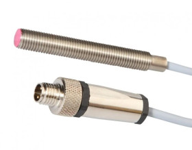 Czujnik indukcyjny M8x1 dł: 60mm zabudowany Sn: 2mm 10-35VDC 140stC PNP NO złacze kablowe M8 1m IP65 stal nierdzewna IB08C960