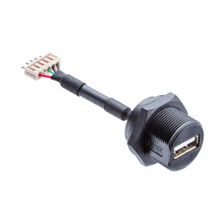 Złącze USB A Montaż przedni Męski 2.0