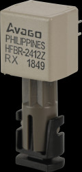 HFBR-2412Z Fiber optic receive module, 820nm, 5 MBd, ST connector, miniatur