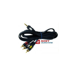 Kabel Jack 3,5 4-Pol.-3xRCA 1,5m Łezka