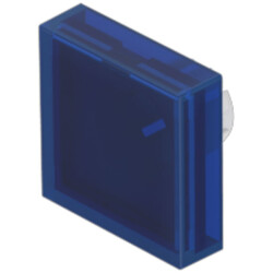 EAO 61-9671.6 Lens flush mounting blue 18x18 plastic transparent