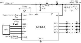 Four channel high-efficiency LED backlight driver for notebooks with VDDIO PWM logic level