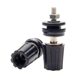 Zacisk Labolatoryjny 30A M4 ABS4mm Czarny, Gniazdo z izolatorem