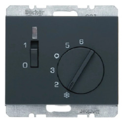 K.1 Regulator temperatury pomieszczenia 24V z zestykiem zwierny elementem centralnym i łącznikiem antracyt mat 20317106