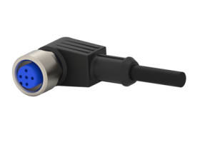 Sensor actuator cable, M12-cable socket, angled to open end, 3 pole, 1.5 m, PVC, gray, 4 A, 1-2273097-1