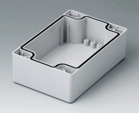 ABS enclosure shell, (L x W x H) 120 x 80 x 40 mm, light gray (RAL 7035), C2081201