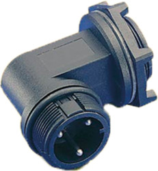 Socket housing, 6 pole, screw connection, angled, PX0803