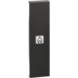 LIVING NOW klawisz z okienkiem podświetlenia ogrzewanie 1mod. czarny KG01PN