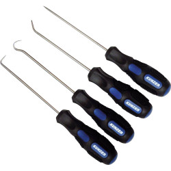 Kunzer 7SH04 Punch &amp; Hook Tool 4-Piece Set, Includes Piercer &amp; Hooks