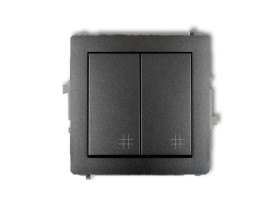 DECO Wyłącznik krzyżowy podwójny grafitowy 11DWP-66 KARLIK