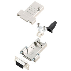 Encitech 6355-0086-11 DTSL09-SJSRG D-Sub Receptacle 9-pin Solder Bucket