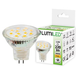 Żarówka LED MR11 2,5W = 20W 220lm 3000K Ciepła 120 12V LUMILED