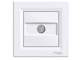 ASFORA Gniazdo antenowe TV przelotowe (4dB) białe z ramką EPH3200221 SCHNEIDER ELECTRIC