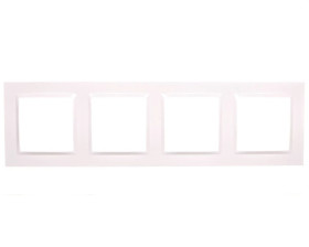 Simon 10 Ramka poczwórna biała CR4/11