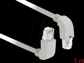 85862 Network cable RJ45 Cat.6 S/FTP upwards / downwards angled 1 m