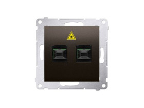 SIMON 54 Gniazdo światłowodowe / optyczne podwójne SC/APC (moduł) brąz mat DGS2.01/46 KONTAKT SIMON