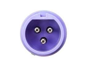 Wtyczka przenośna 32A 3P 24V AC fioletowa IP44 TWIST 073V