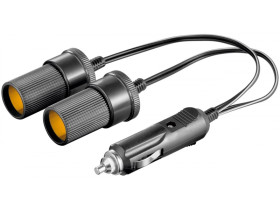 Rozgałęźnik gniazda zapalniczki 1 / 2 na przewodzie 0,2 m Goobay