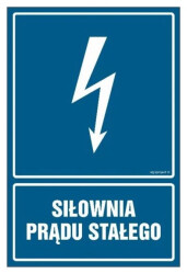 ZNAK - HG045 Siłownia prądu stałego 10 x 15 cm FN - Folia samoprzylepna