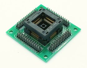 Płytka / adapter uniwersalny z podstawką ZIF QFP100 / LQFP100 / TQFP100 r=0.5 14x14mm