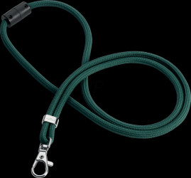 824105 Lanyard, rPET, with carabiner, green, 10x