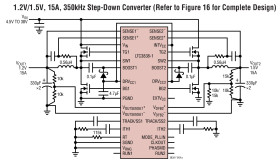 Dual, Fast, Accurate Step-Down DC/DC Controller with Dual Differential Output Sensing