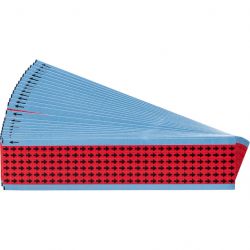 Strzałka inspekcyjna czarna na czerwonym tle 7,62 mm × 6,35 mm opakowanie 25 arkuszy = 4500 strzałek