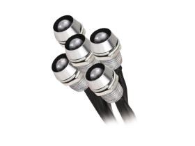 Oczko halogenowe, oprawa świetlna punktowa stała LED OYO 5LED-CW 12V 0,22W srebrna 08121 KANLUX