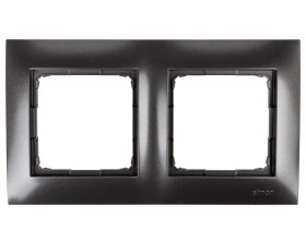 Simon 54 Premium Ramka podwójna antracyt DR2/48