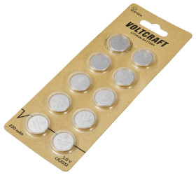 VOLTCRAFT CR 2032 Ogniwo guzikowe 3 V 220 mAh litowe VC-16107995 10 szt.