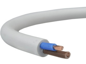 Przewód prądowy H05VV-F / OWY 500V 2x1 warsztatowy biały linka Elektrokabel /1000m/