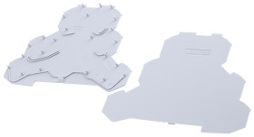 Płytka końcowa i pośrednia Płyta końcowa i pośrednia WAGO Trójpoziomowe bloki zaciskowe serii 2002 Zatrzaskowy