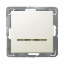 Impresja, Wyłącznik pojedynczy, podświetlany, ecru,