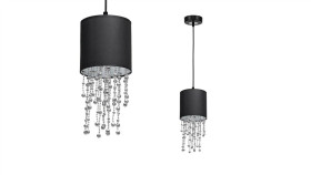 Lampa Wisząca Almeria Black/Silver 1Xe27 Mlp6429 Milagro