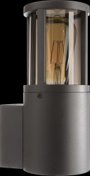 731153 Wall-mounted light, Facado II round tinted, 1x E27, grey