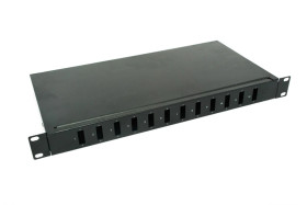 Przełącznica światłowodowa 1U/19, 24F/12xSC Duplex, czarna