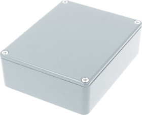 Aluminum die cast enclosure, (L x W x H) 119 x 94 x 34 mm, gray (RAL 7046), IP54, 1590BBLG