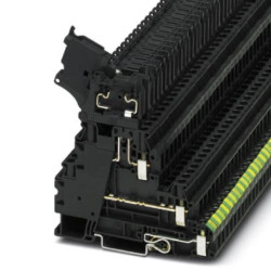 Złączka szynowa z bezpiecznikiem 5x20 5-przewodowa 4mm2 czarna UT 4-PE/L/HESI (5X20) 3214320 /50szt./