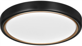 Nowoczesny Plafon Sufitowy Led Activejet Verdi B/G Czarno - Złoty 23W