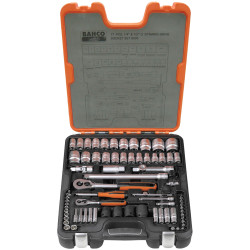 Bahco S800 Socket Set of 77 Metric &amp; AF 1/4 &amp; 1/2in Drive
